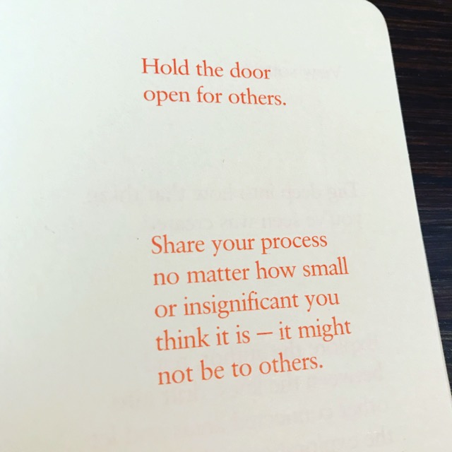 Holding the door open for others