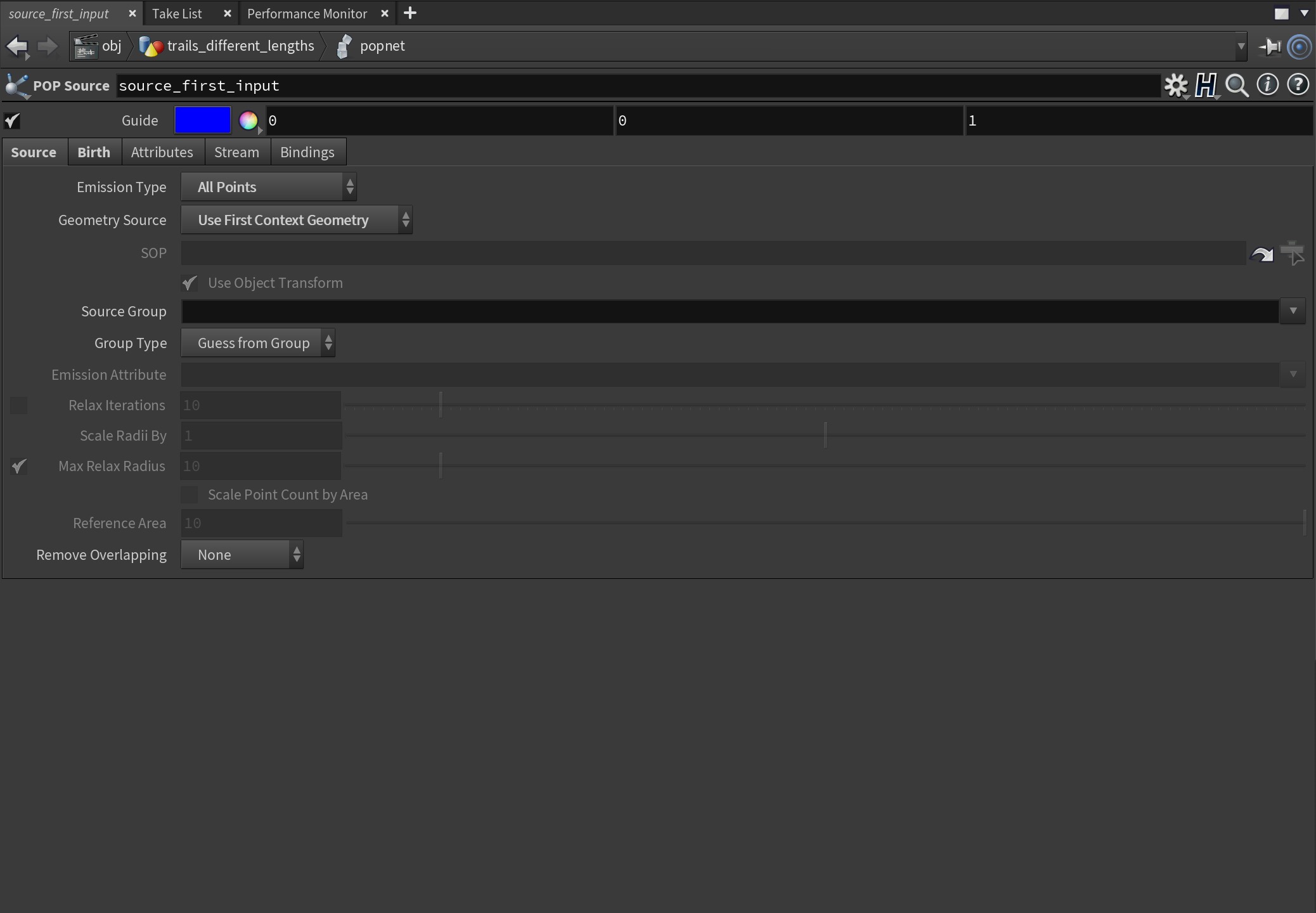 pop source set to all points